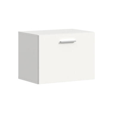 Hioshop Vaga meuble à chaussures murale 52x39 cm 1 abattant blanc product