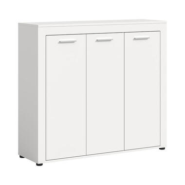 Hioshop Jam schoenenkast 3 deuren wit product