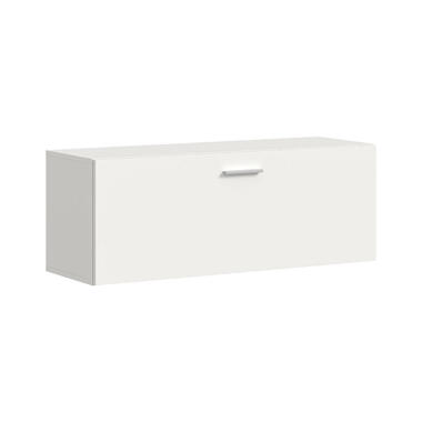 Hioshop Vaga meuble à chaussures murale 104x39 cm 1 abattant blanc product