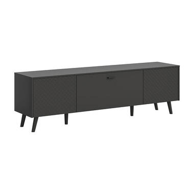 Hioshop Linea buffet 2 portes- 1 abattant gris mat product