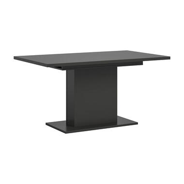 Hioshop Motion eetkamertafel zuilpoot 90x150/190cm incl 1 verlengblad grijs product