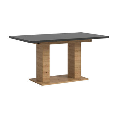 Hioshop Motion eetkamertafel dubbele zuilpoot 90x150/190cm incl 1 verlengblad product
