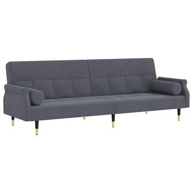 vidaXL - canapé-lit - Gris - Velours - Avec coussins product