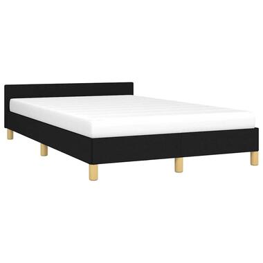 vidaXL - cadre de lit avec tête de lit - Noir - Tissu - 120 x 200 cm product
