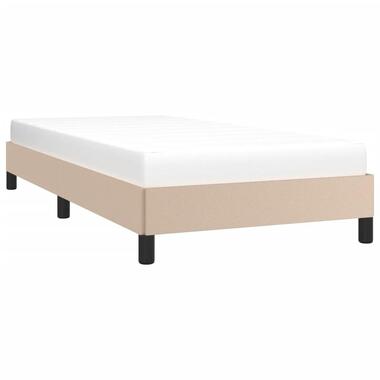 vidaXL - Bedframe - Cappuccinokleurig - Kunstleer - 90 x 190 cm product