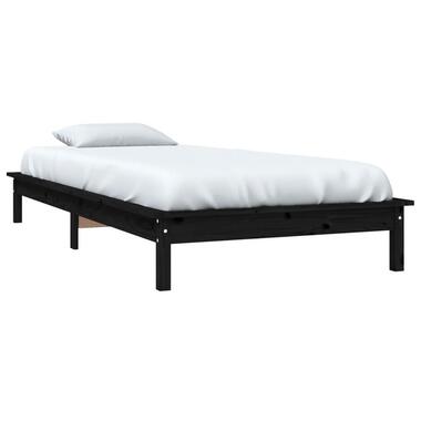 vidaXL - Bedframe - Zwart - Grenenhout - 90 x 200 cm product