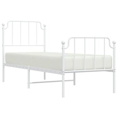 vidaXL - cadre de lit avec pied de lit - Blanc - Acier - 80 x 200 cm product