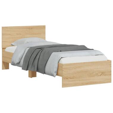 vidaXL - Bedframe - Bruin - Bewerkt hout - 90 x 200 cm product