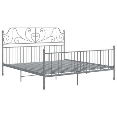 vidaXL - cadre de lit - Gris - Métal - 180 x 200 cm - Sans matelas product