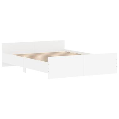 vidaXL - Bedframe met hoofd- en voeteneinde - Wit - 160 x 200 cm product