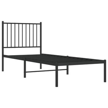 vidaXL - cadre de litcadre de lit avec tête de lit - Noir - Acier - 80 x 200 cm product