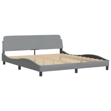 vidaXL - cadre de lit - Gris - Tissu - 180 x 200 cm - Sans matelas product