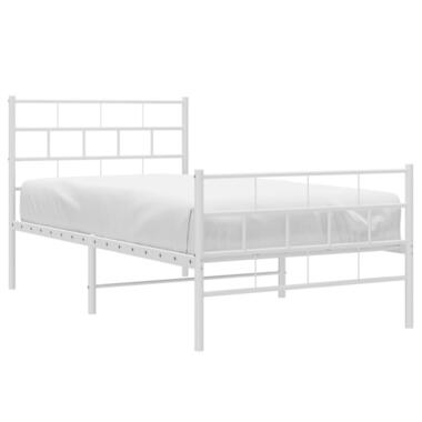 vidaXL - cadre de lit en métal - Blanc - Acier - 80 x 200 cm - Sans matelas product