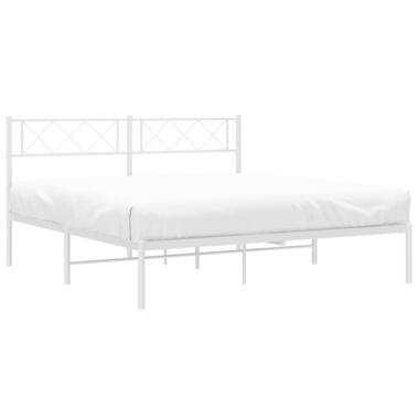 vidaXL - cadre de lit en métal - Blanc - Acier - 120 x 200 cm - Sans matelas product