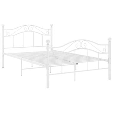 vidaXL - cadre de lit - Blanc - Métal - 120 x 200 cm - Sans matelas product