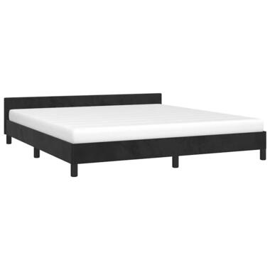vidaXL - Bedframe Met Hoofdeinde - Zwart - Fluweel - 180 x 200 cm product