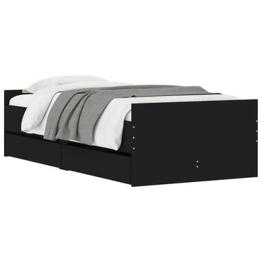 vidaXL - Bedframe met lades - Zwart - Bewerkt hout - 100 x 200 cm product