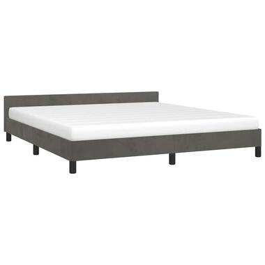vidaXL - cadre de lit avec tête de lit - Gris - Velours - 160 x 200 cm product