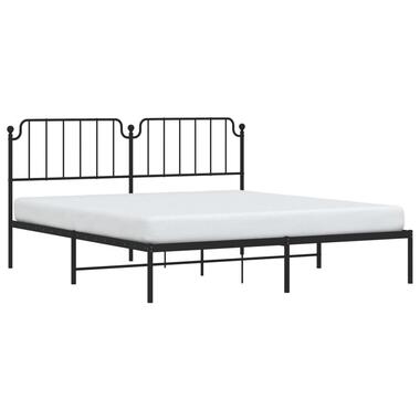vidaXL - Bedframe met hoofdbord - Zwart - Staal - 180 x 200 cm product