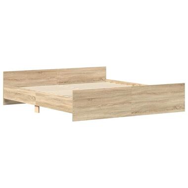 vidaXL - cadre de lit - chêne sonoma - 180 x 200 cm - Sans matelas product