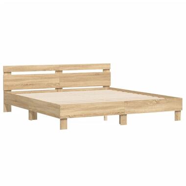 vidaXL - cadre de lit - Marron - Bois d'ingénierie - 160 x 200 cm - Sans matelas product