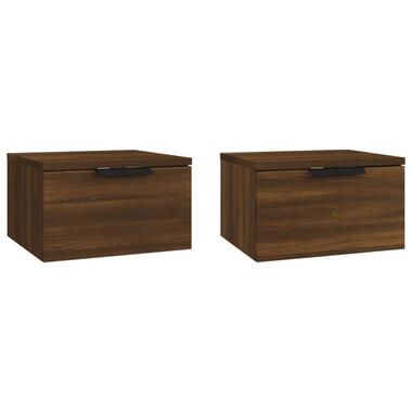 vidaXL - table de chevet murale - Marron - Bois d'ingénierie - 34 x 30 x 20 cm product
