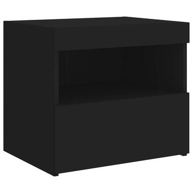 vidaXL - table de chevet - Noir - Bois d'ingénierie - 50 x 40 x 45 cm product