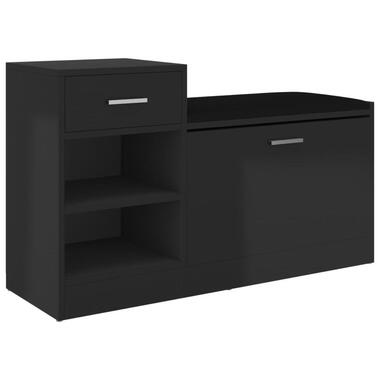 vidaXL - Schoenenbank - Zwart - Bewerkt hout - 94.5 x 31 x 57 cm product