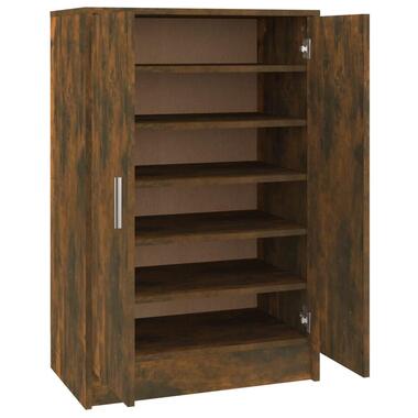 vidaXL - Schoenenkast - Gerookt eikenkleurig - Bewerkt hout - 60 x 35 x 92 cm product