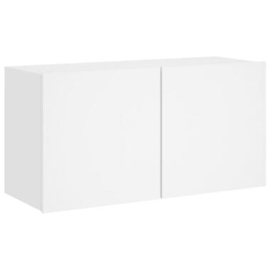 vidaXL - meuble TV - Blanc - Bois d'ingénierie - 80 x 30 x 41 cm product