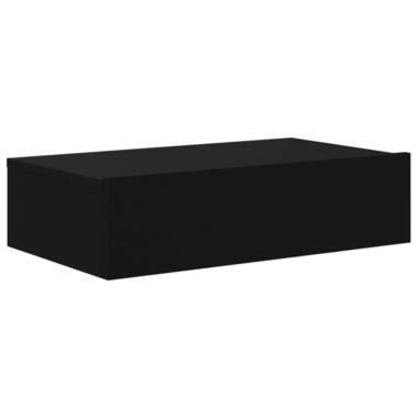 vidaXL - Meuble TV avec LED - Noir - Bois d'ingénierie - 60 x 35 x 15.5 cm product