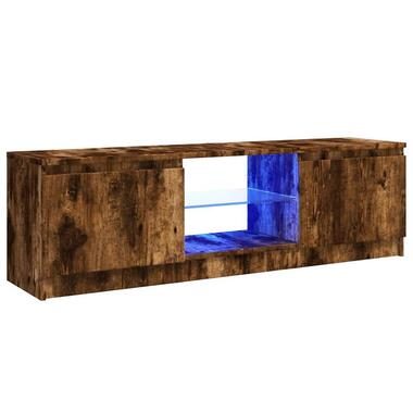 vidaXL - Tv-meubel met LED-verlichting - Bruin - Hout - 120 x 30 x 35.5 cm product