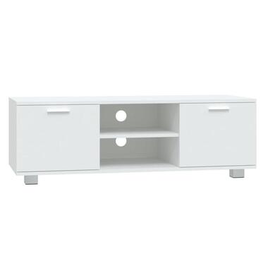 vidaXL - meuble tv - Blanc - Bois d'ingénierie - 120 x 40.5 x 35 cm product