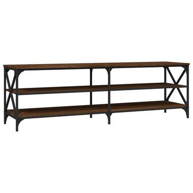 vidaXL - Tv-meubel - Bruin eikenkleur - Bewerkt hout - 160 x 40 x 50 cm product