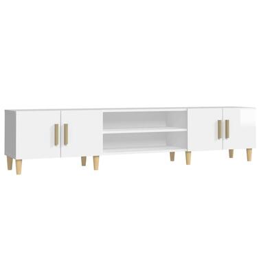 vidaXL - meuble tv - Blanc brillant - Bois d'ingénierie - 180 x 31.5 x 40 cm product