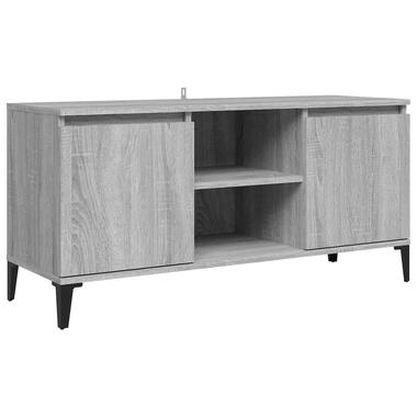 vidaXL - Tv-meubel met metalen poten - Grijs sonoma - Hout - 103.5 x 35 x 50 cm product