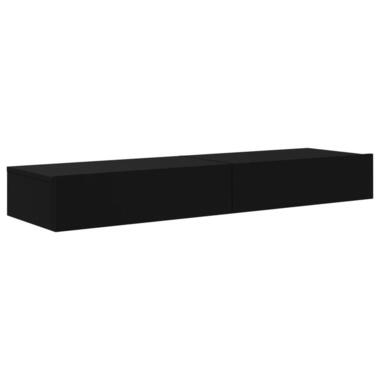 vidaXL - Meuble TV - Noir - Bois d'ingénierie - 2 pcs - 60 x 35 x 15.5 cm product