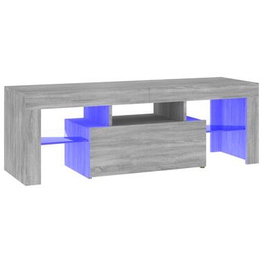 vidaXL - Tv-meubel met LED-verlichting - Grijs sonoma - Hout - 120 x 35 x 40 cm product