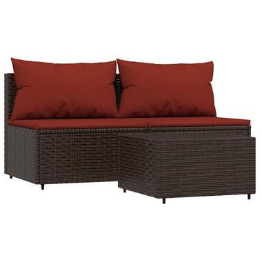 vidaXL - Loungeset - Bruin - Poly rattan product