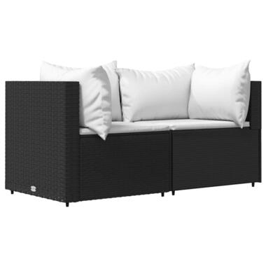 vidaXL - Hoekbank - Zwart - Poly rattan product