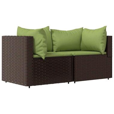 vidaXL - Hoekbank - Bruin - Poly rattan product