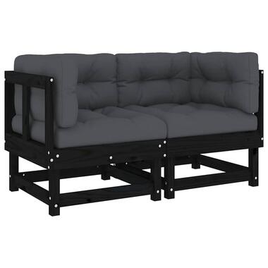 vidaXL - canapé d'angle - Noir - Bois de pin product