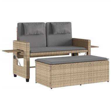 vidaXL - banc de jardin - Beige - Rotin synthétique product