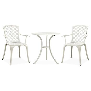 vidaXL - ensemble de bistro - Blanc - Aluminium - 3 pcs product
