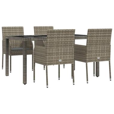 vidaXL - ensemble de salle à manger de jardin - Gris - Rotin synthétique - 5 pcs product