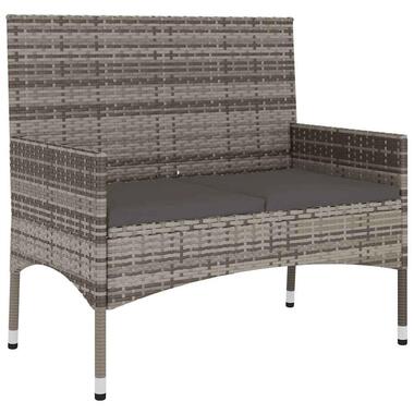 vidaXL - banc de jardin - Gris - Rotin synthétique product