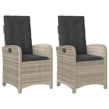 vidaXL - chaise de jardin inclinable - Gris - Rotin synthétique - 2 pcs product