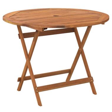 vidaXL - Tuintafel inklapbaar - Bruin - Acaciahout - Ø 90 x 75 cm product