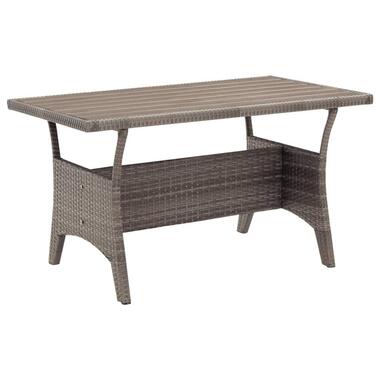 vidaXL - table de jardin - Gris - Rotin synthétique - 120 x 70 x 66 cm product