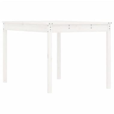 vidaXL - table de jardin - Blanc - Bois de pin - 121 x 82.5 x 76 cm product